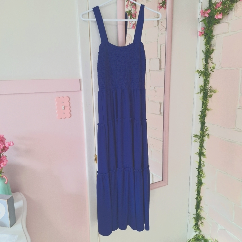 Zenana Maxi Dress Navy Blue Size M